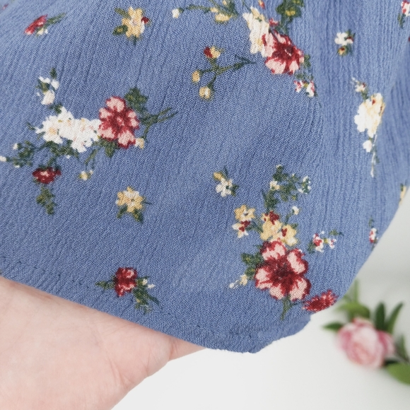 VINTAGE Cottagecore Lace Panel Detail Floral Creped Button Down Maxi Skirt S - Picture 6 of 10